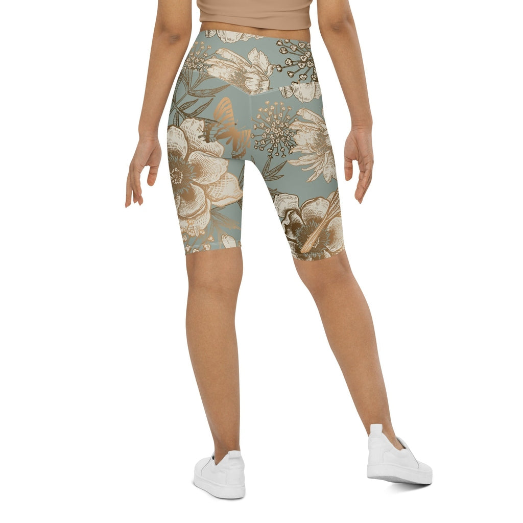 Golden Garden Biker Shorts