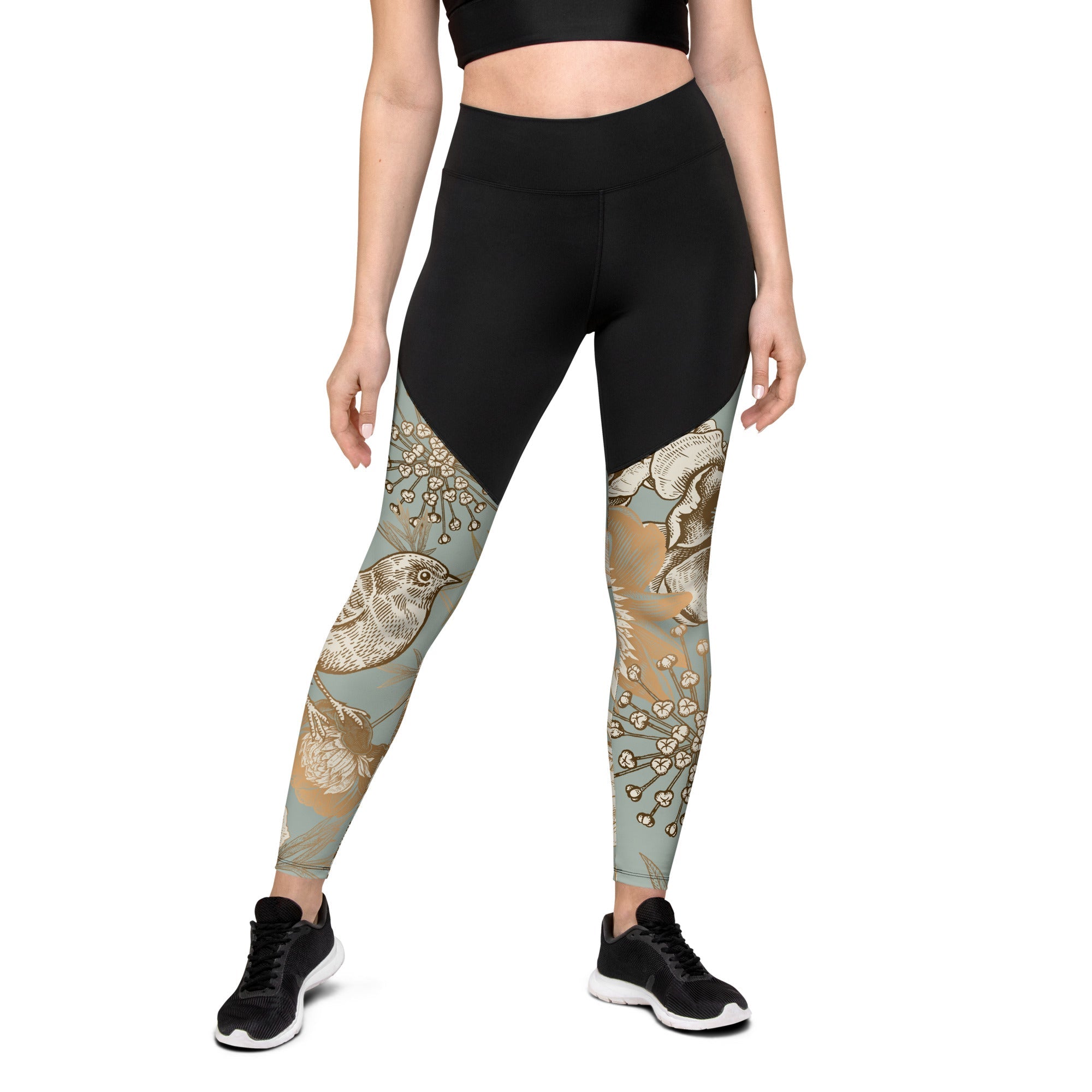 Golden Garden Compression Leggings