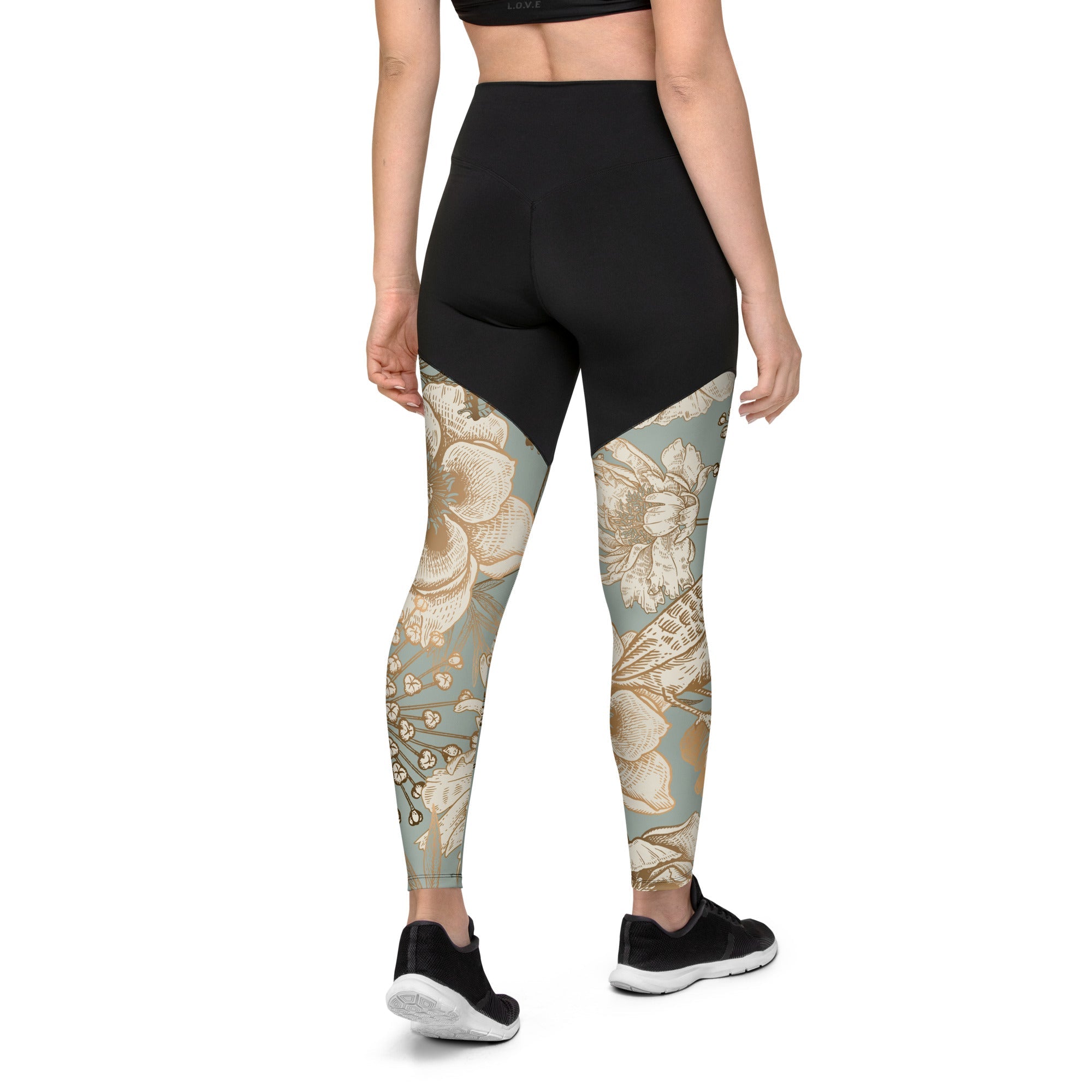 Golden Garden Compression Leggings