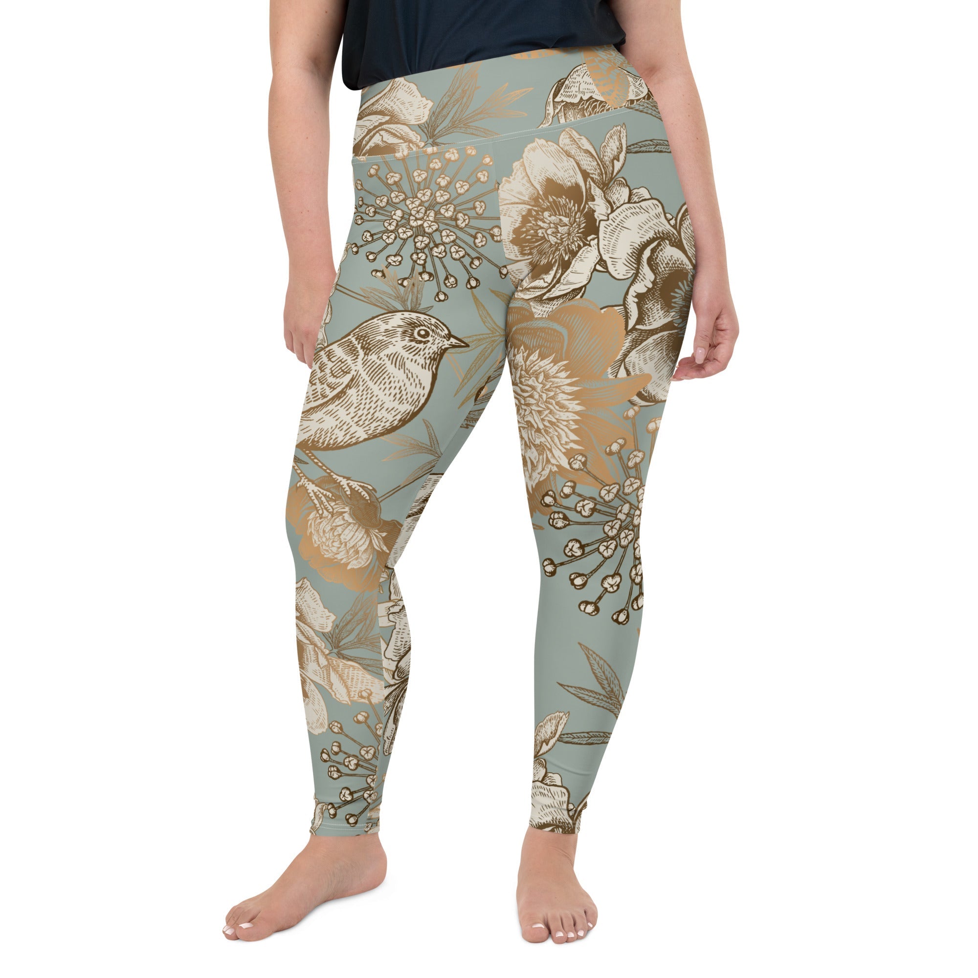 Golden Garden Plus Size Leggings