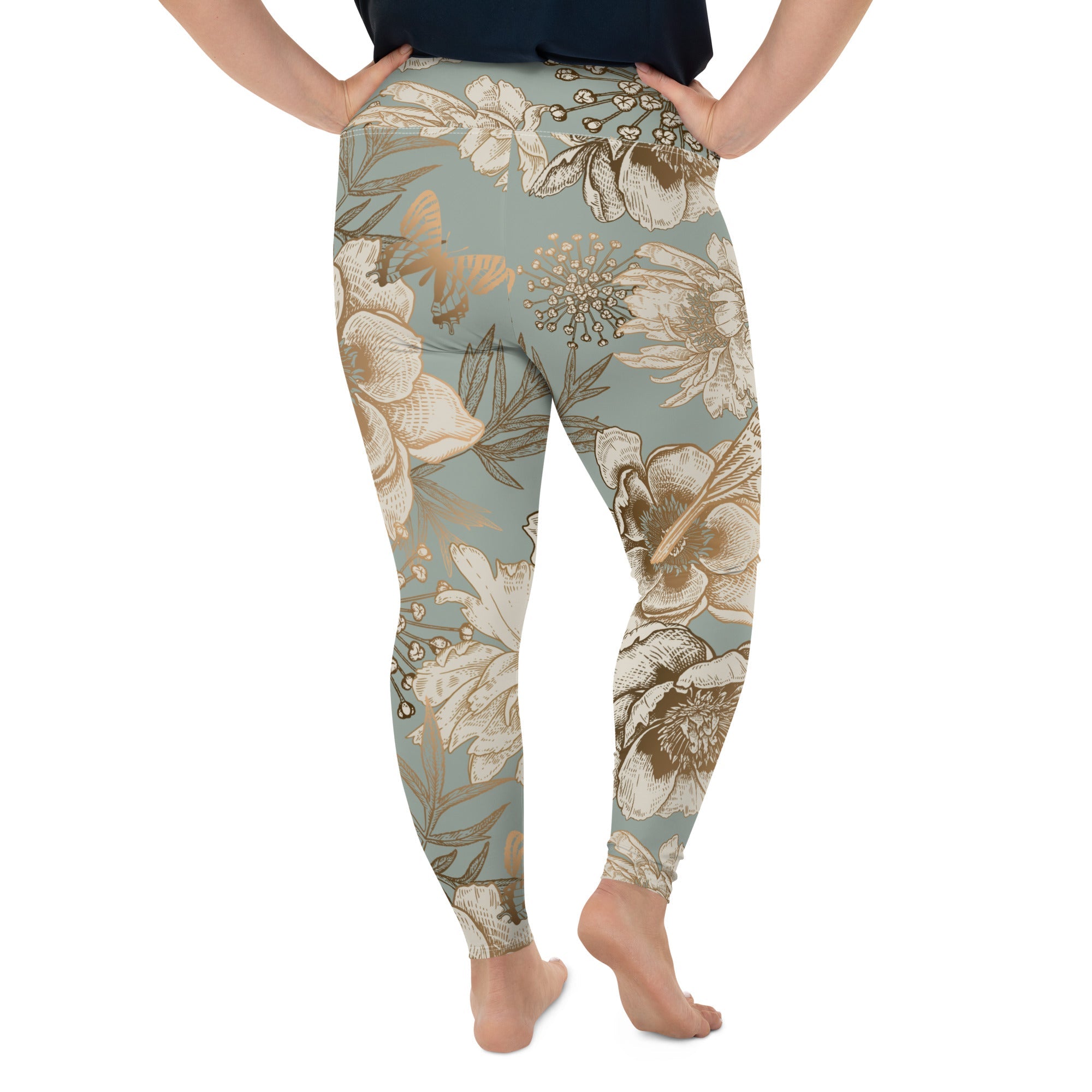 Golden Garden Plus Size Leggings