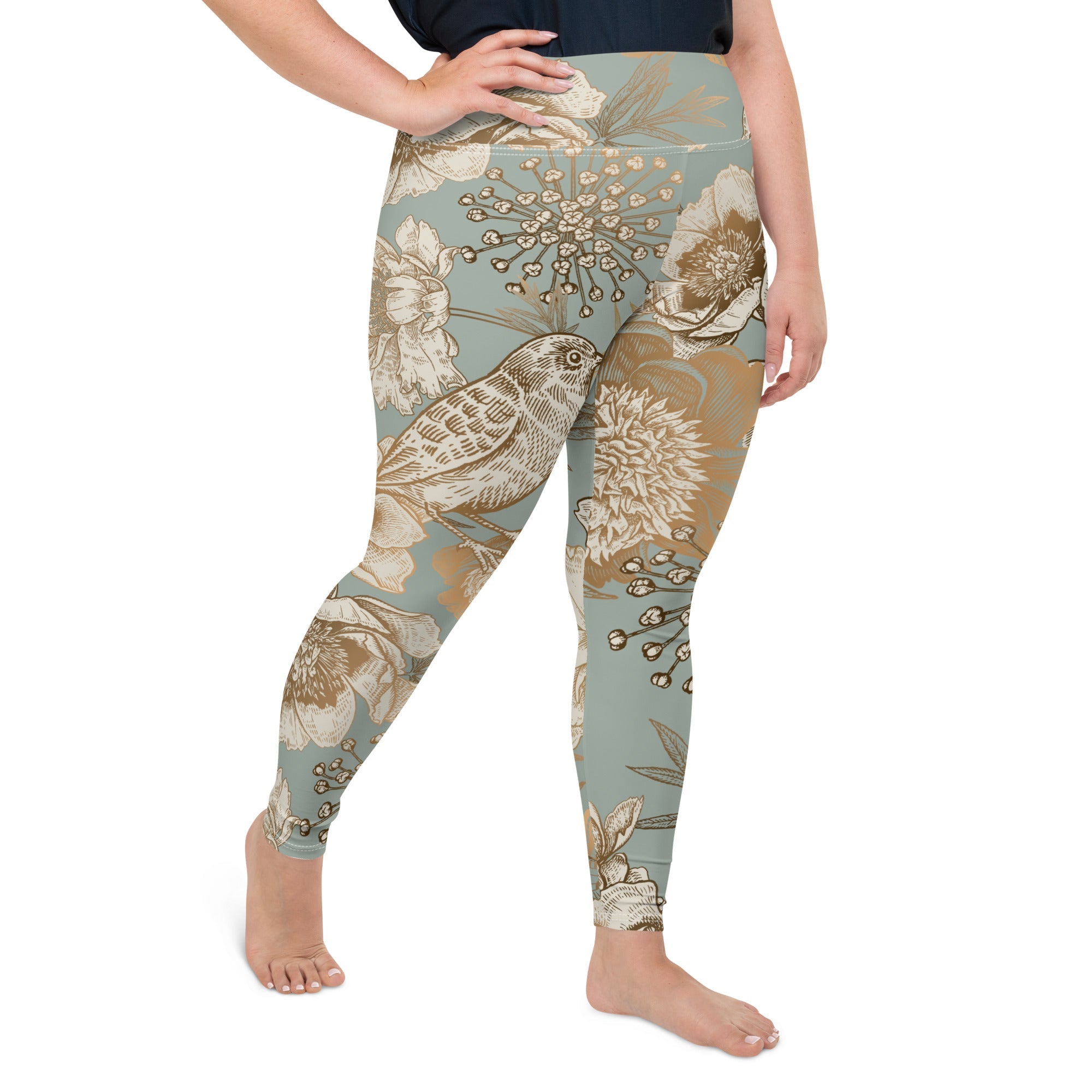 Golden Garden Plus Size Leggings