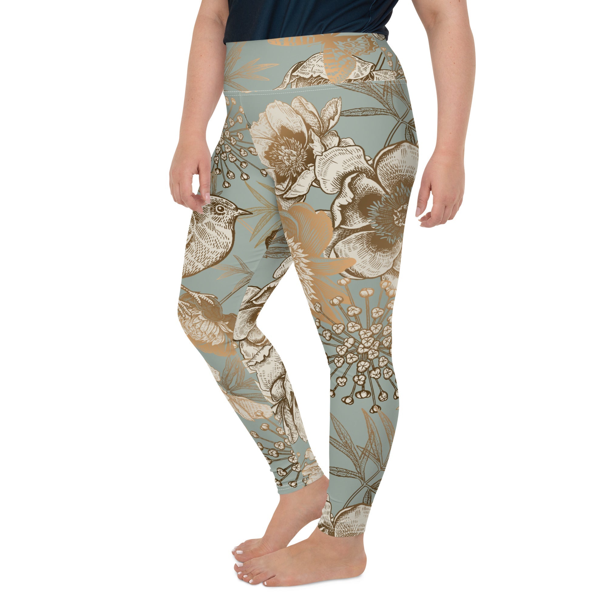 Golden Garden Plus Size Leggings