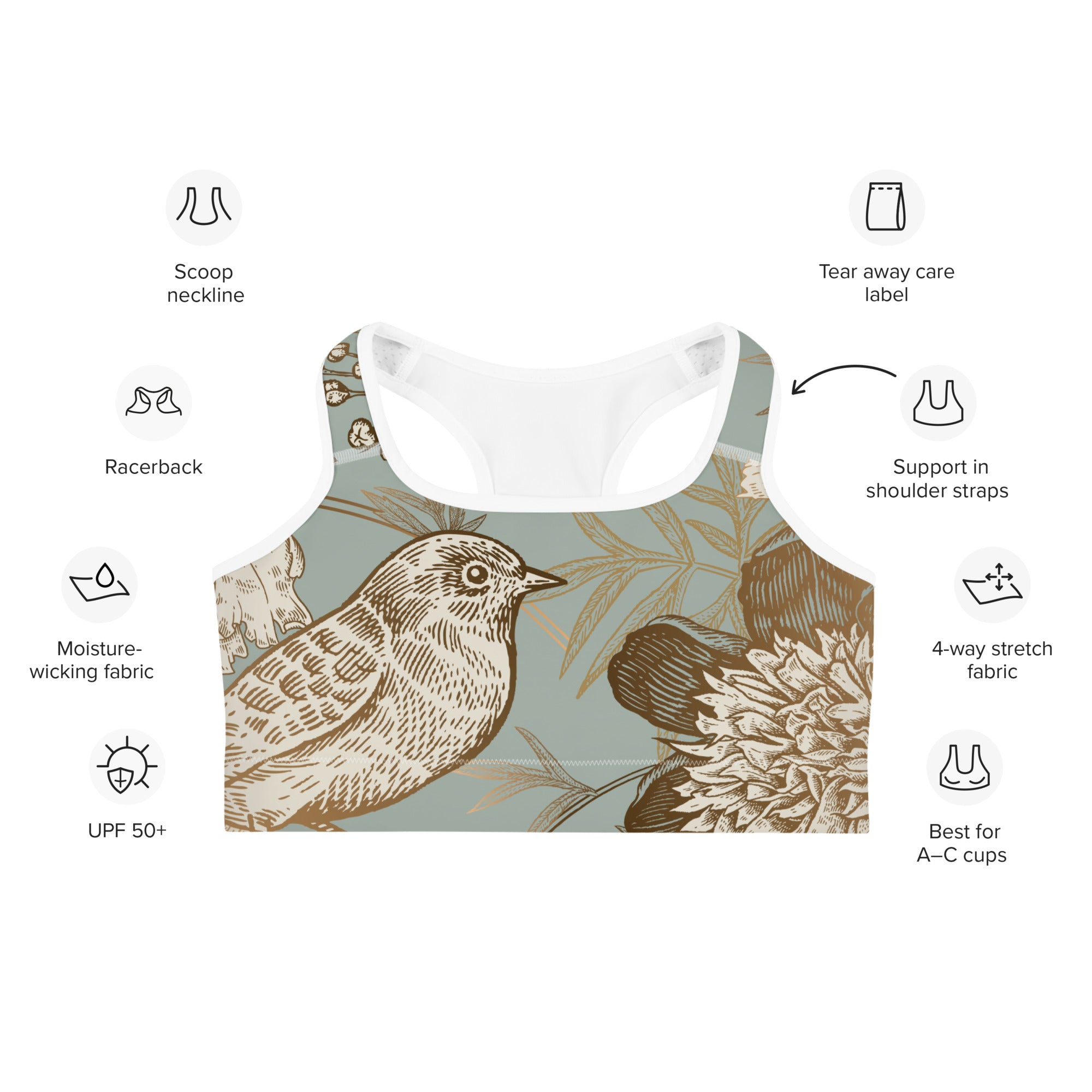 Golden Garden Sports Bra