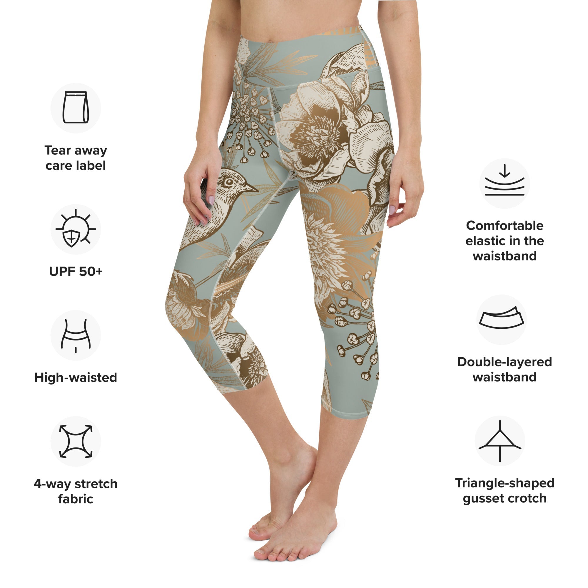 Golden Garden Yoga Capris