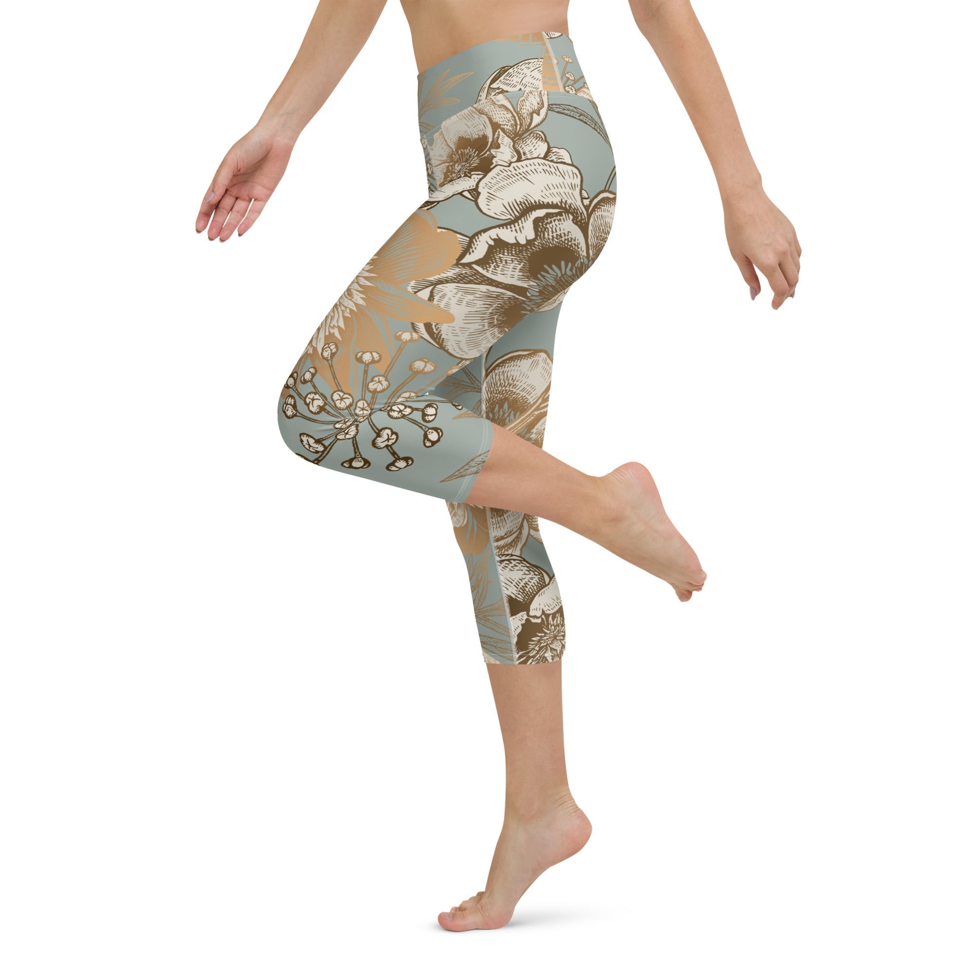 Golden Garden Yoga Capris