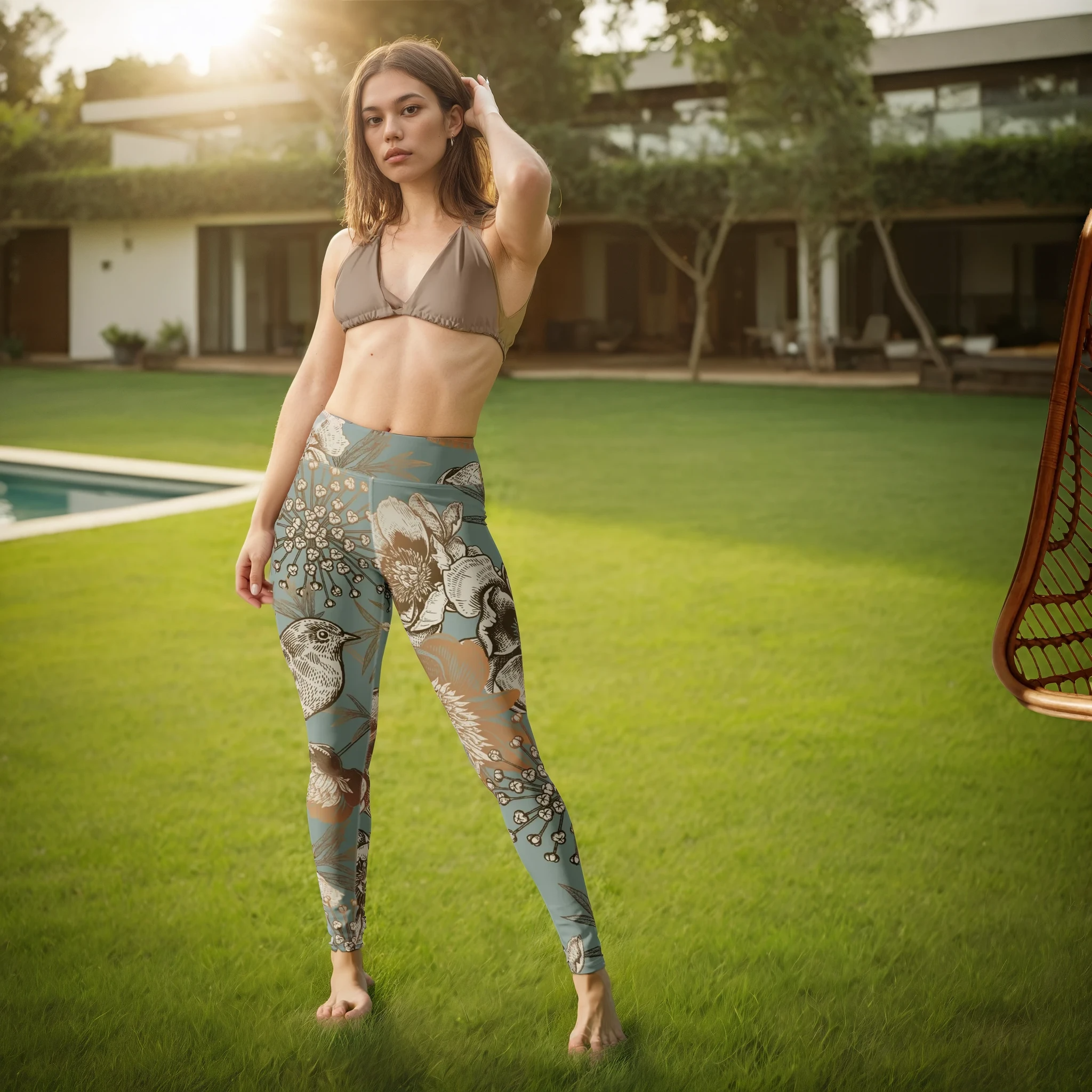 Golden Garden Yoga Leggings