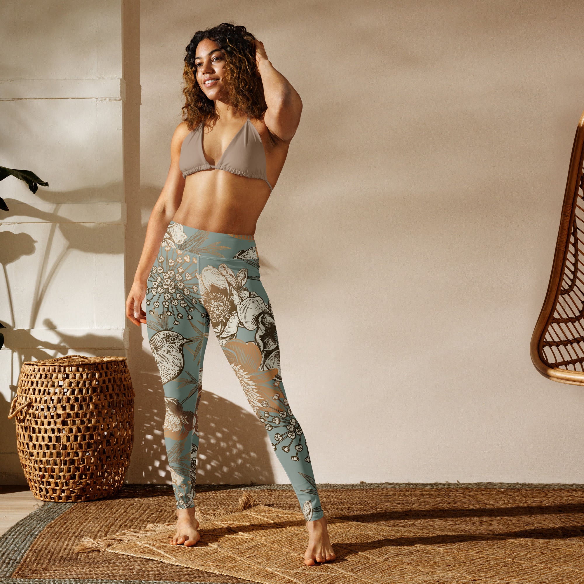 Golden Garden Yoga Leggings