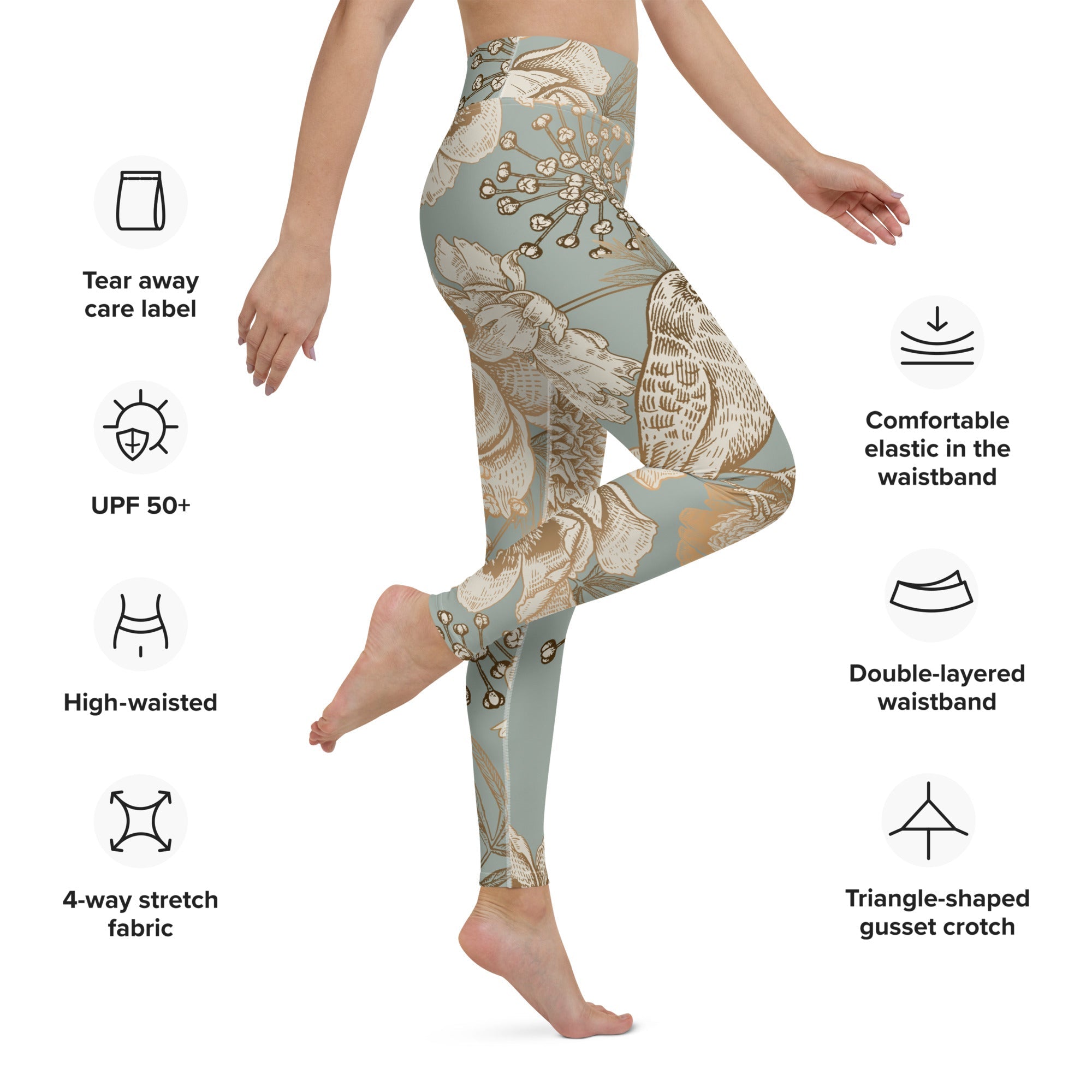 Golden Garden Yoga Leggings