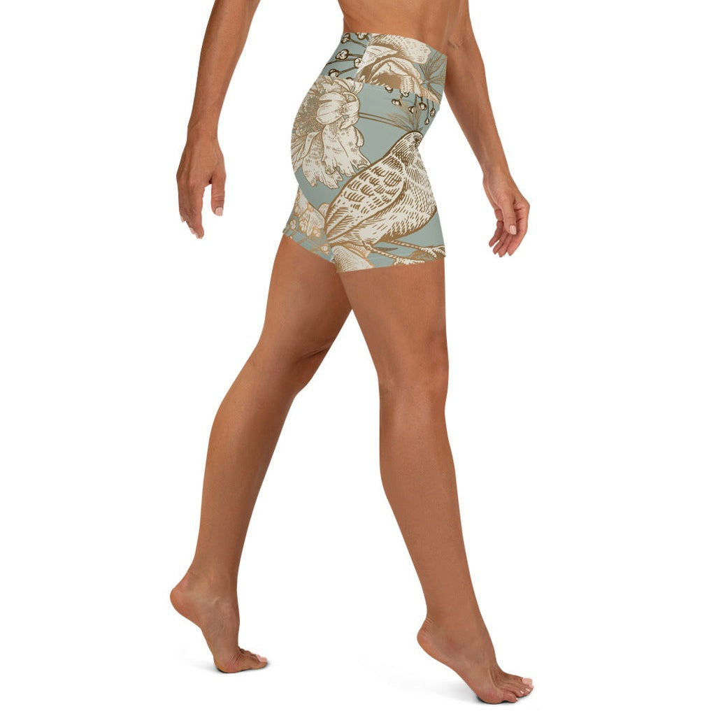 Golden Garden Yoga Shorts