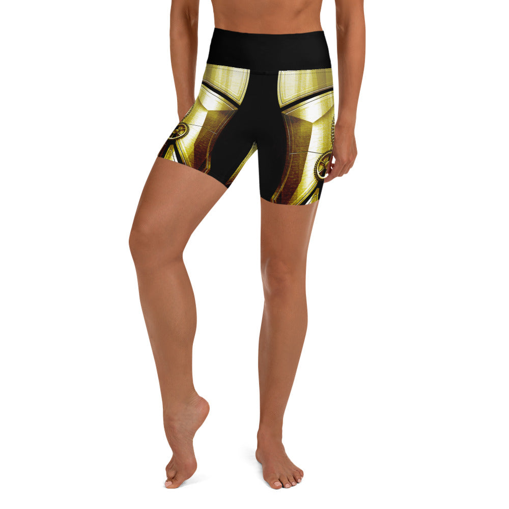 Golden Machine Yoga Shorts