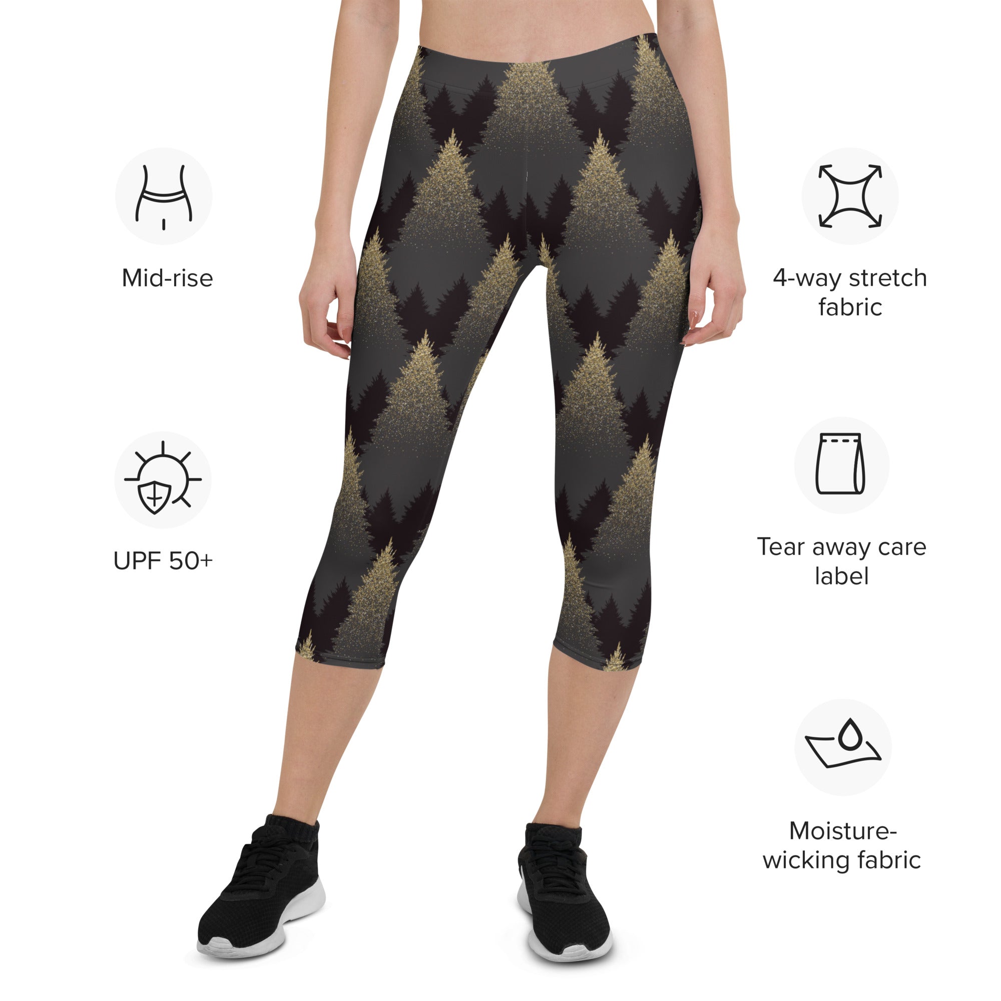 Golden Print Pines Capris