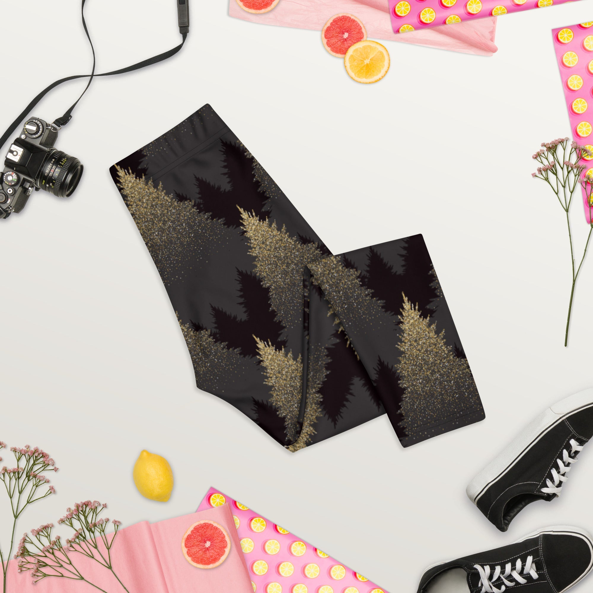 Golden Print Pines Capris