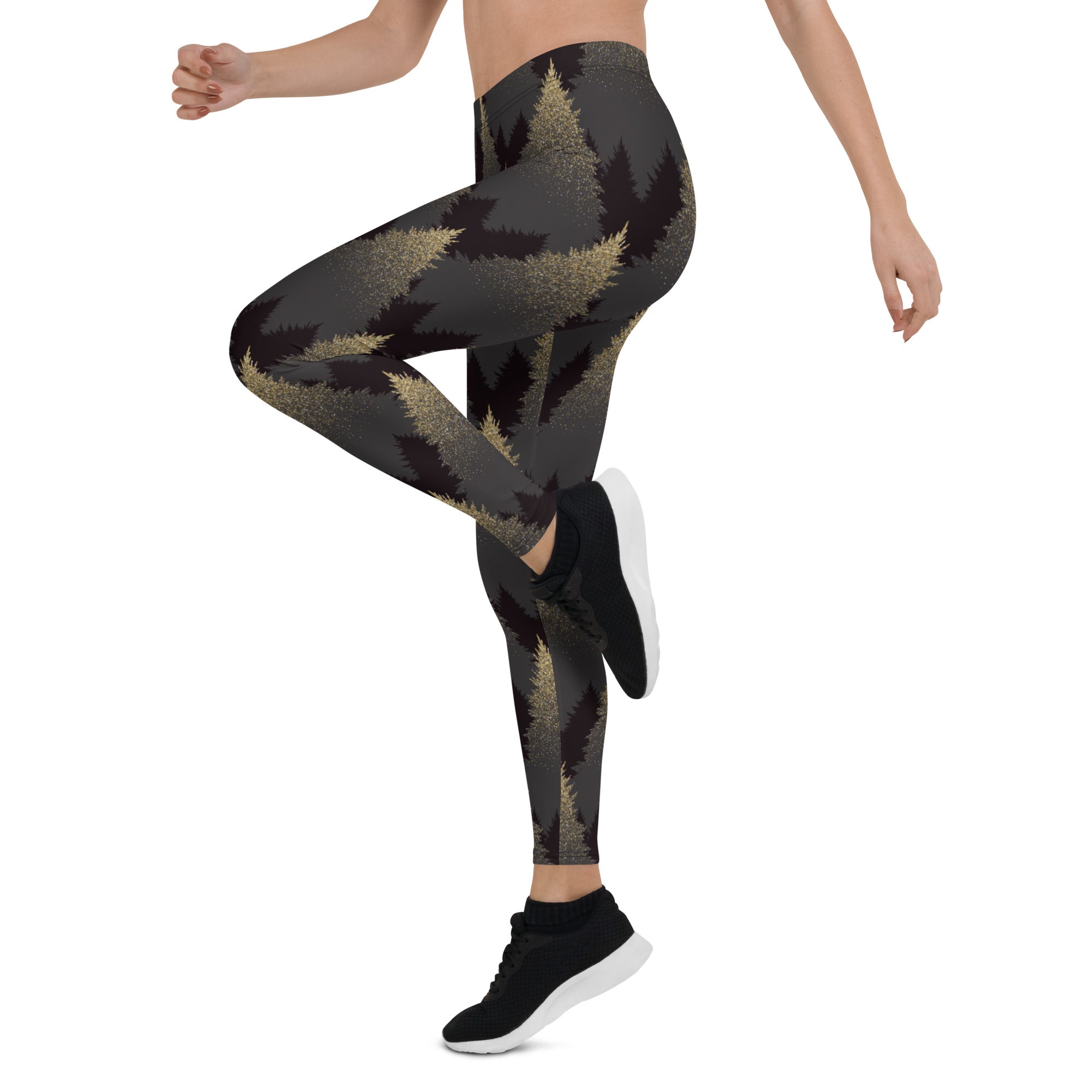 Golden Print Pines Leggings