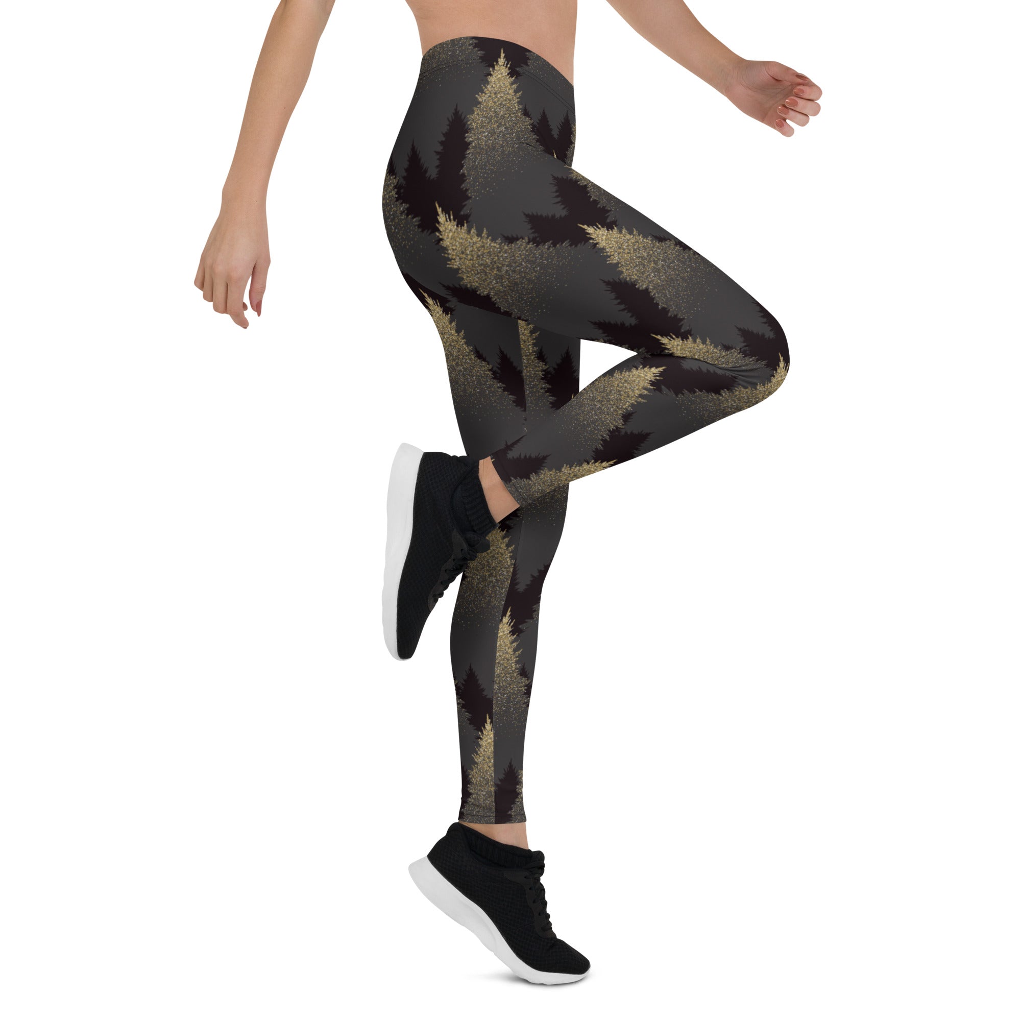 Golden Print Pines Leggings