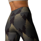 Golden Print Pines Yoga Leggings