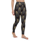 Golden Print Pines Yoga Leggings
