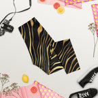 Golden Print Waves Capris