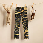 Golden Print Waves Kid's Leggings