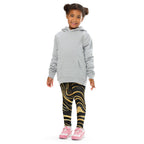 Golden Print Waves Kid's Leggings