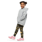 Golden Print Waves Kid's Leggings