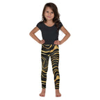 Golden Print Waves Kid's Leggings