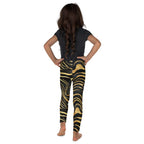 Golden Print Waves Kid's Leggings