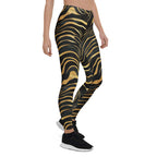 Golden Print Waves Leggings