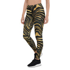 Golden Print Waves Leggings