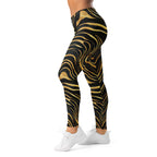 Golden Print Waves Leggings