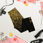 Golden Sparkly Print New Year Capris