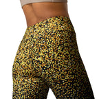 Golden Sparkly Print New Year Yoga Leggings