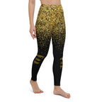 Golden Sparkly Print New Year Yoga Leggings