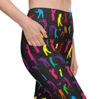 Golfer Pattern Leggings With Pockets