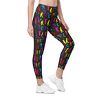 Golfer Pattern Leggings With Pockets