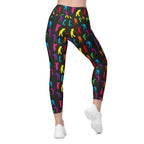 Golfer Pattern Leggings With Pockets