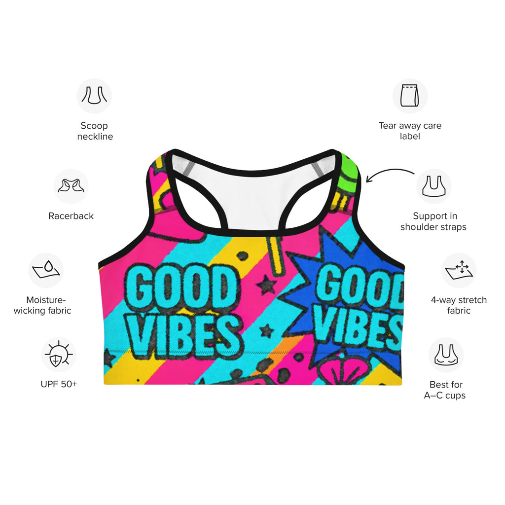 Good Vibes Only Sports Bra