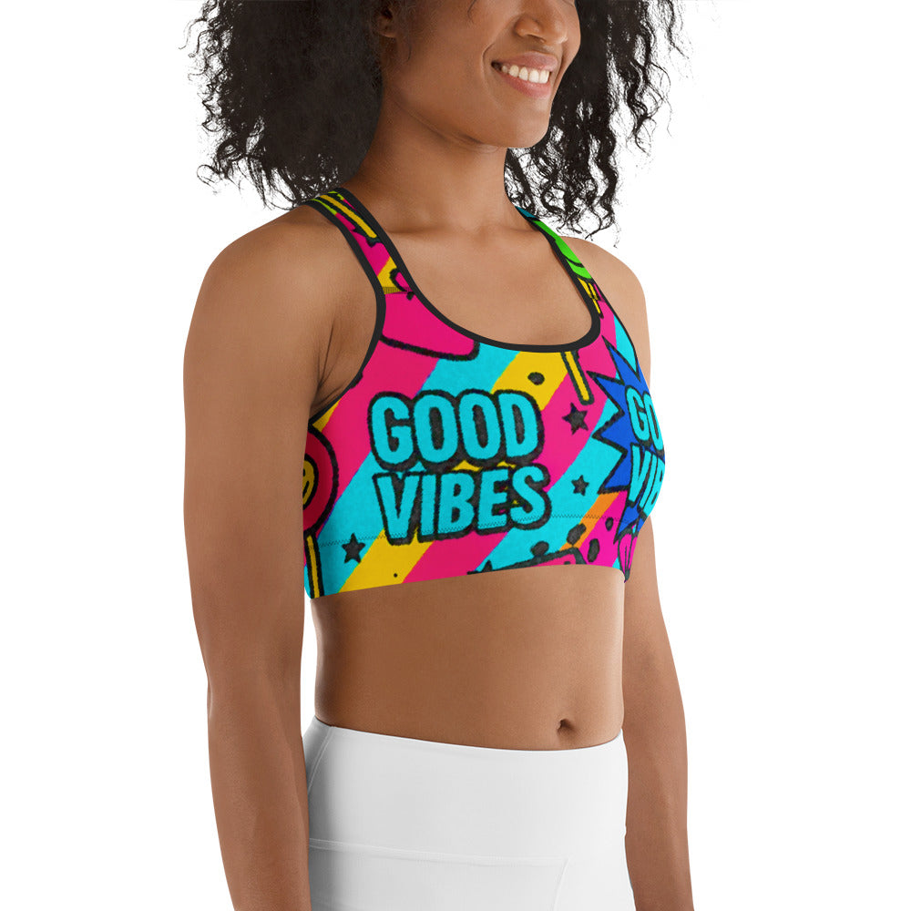 Good Vibes Only Sports Bra