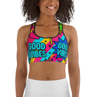 Good Vibes Only Sports Bra
