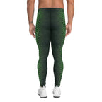 Green Crocodile Pattern Men's Leggings