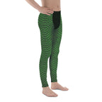 Green Crocodile Pattern Men's Leggings