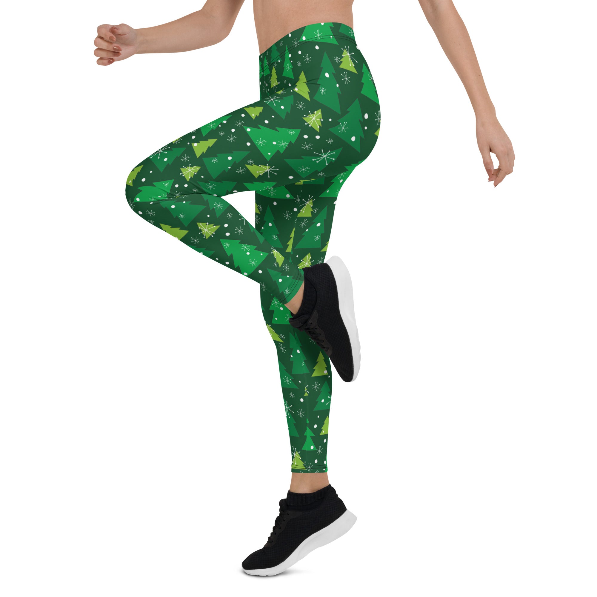 Green Forest Christmas Leggings