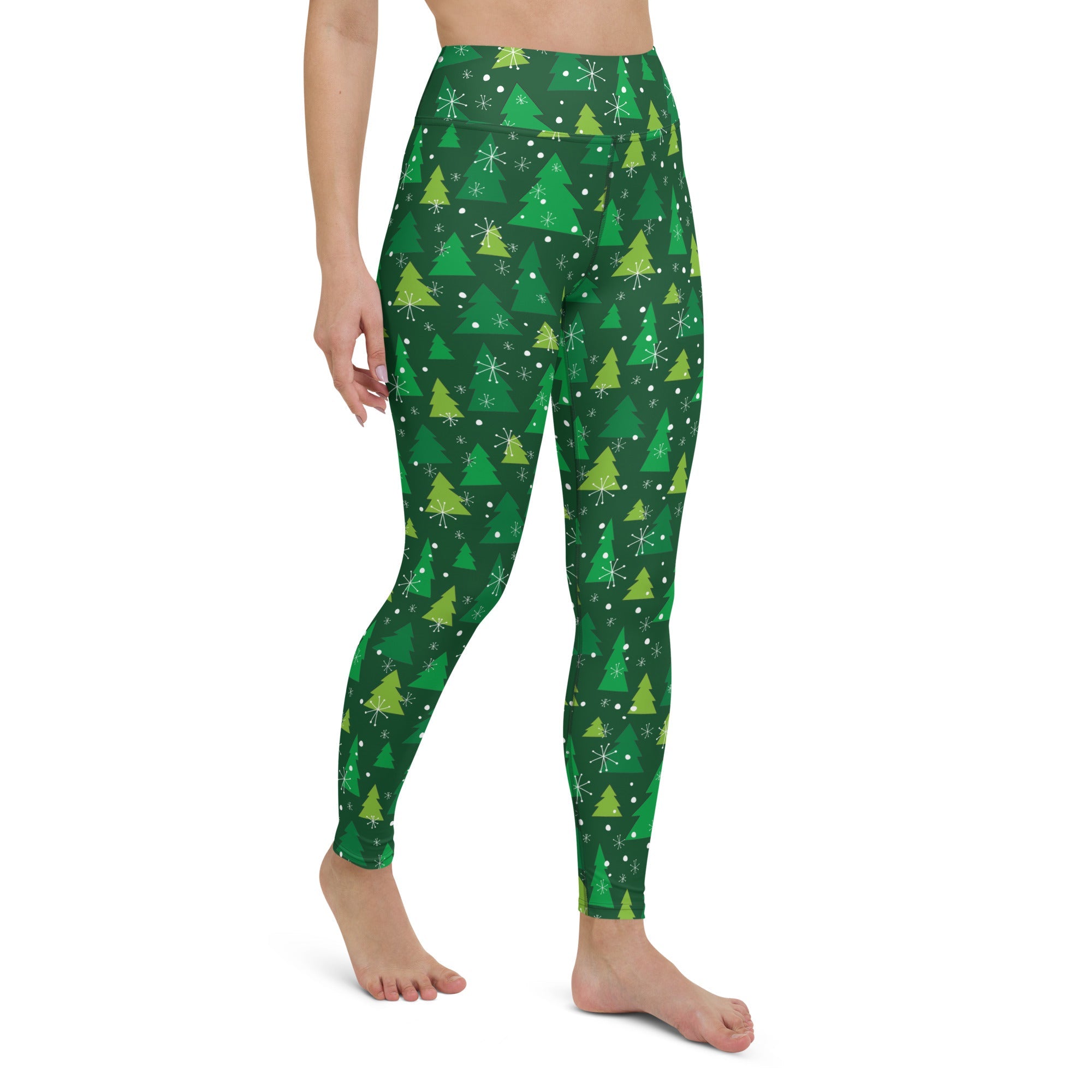 Green Forest Christmas Yoga Leggings