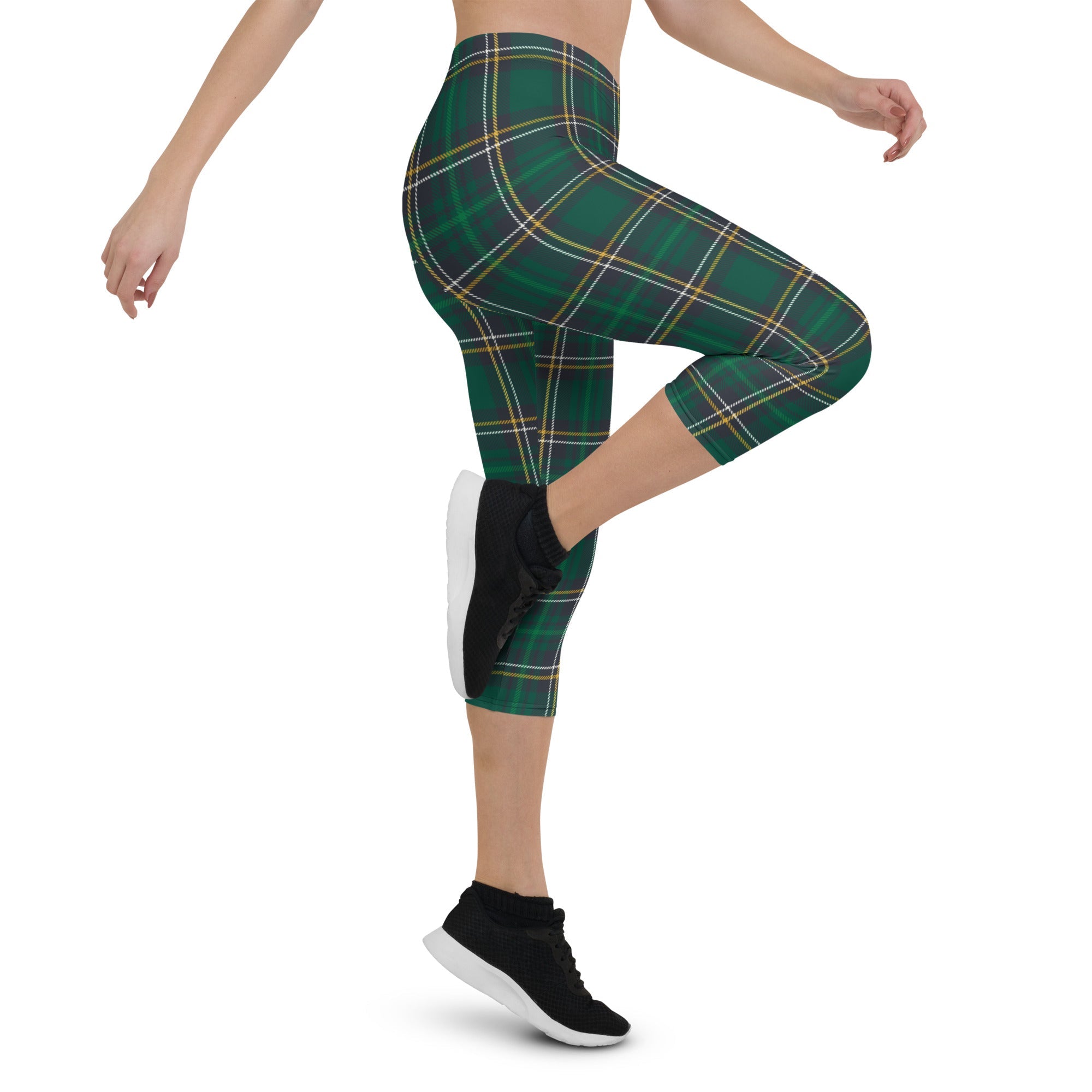 Green Irish Plaid Capris