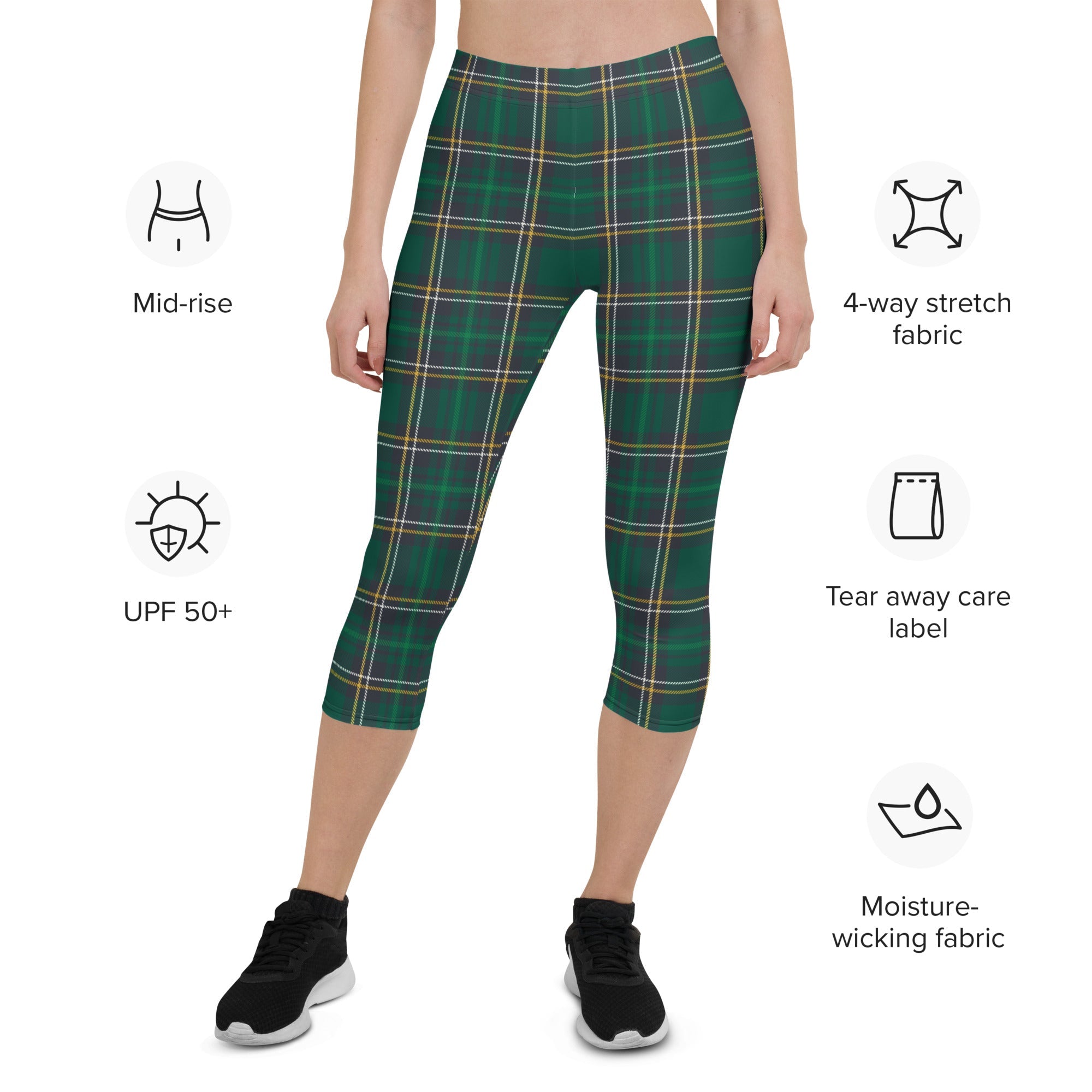 Green Irish Plaid Capris