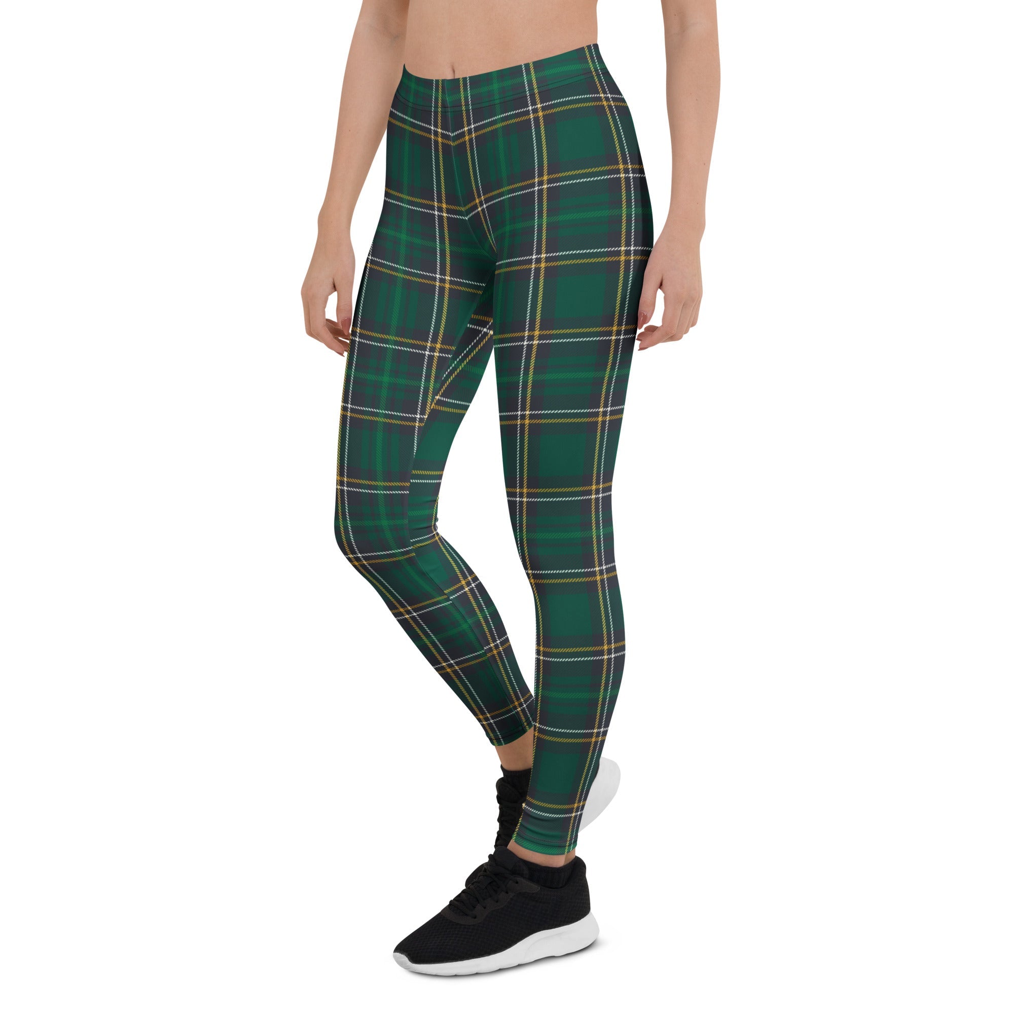 Green Irish Plaid Leggings