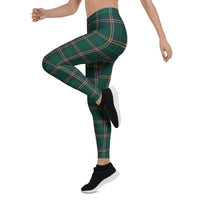 Green Irish Plaid Leggings