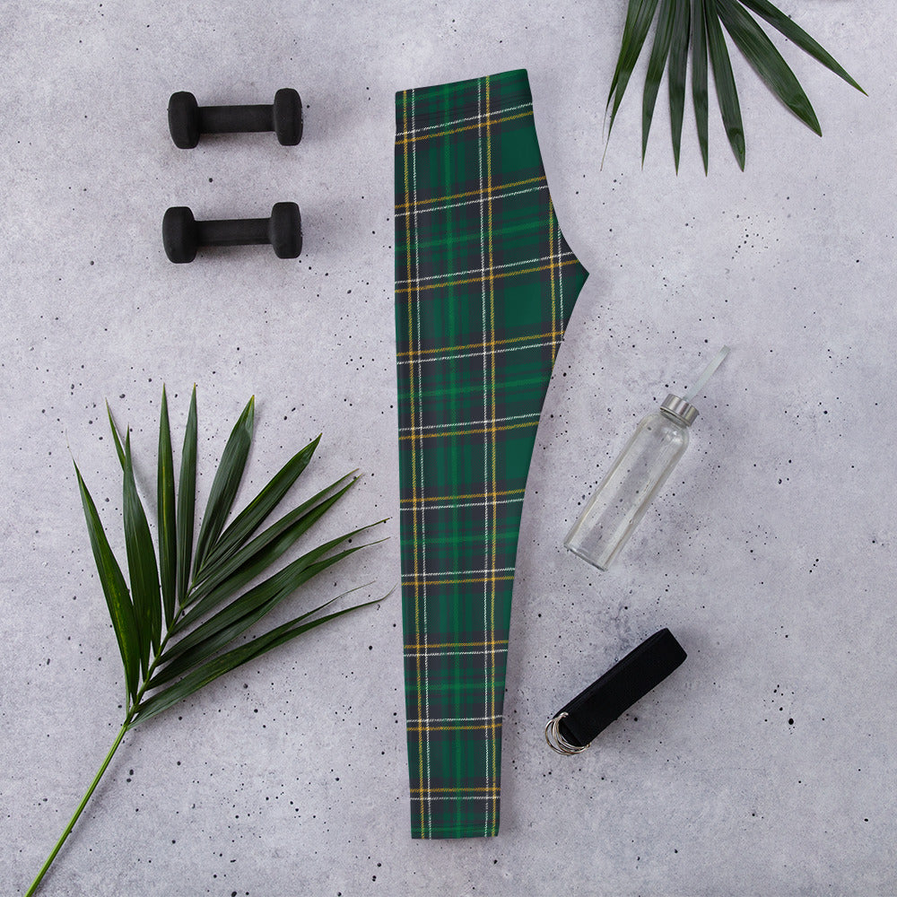 Green Irish Plaid Leggings