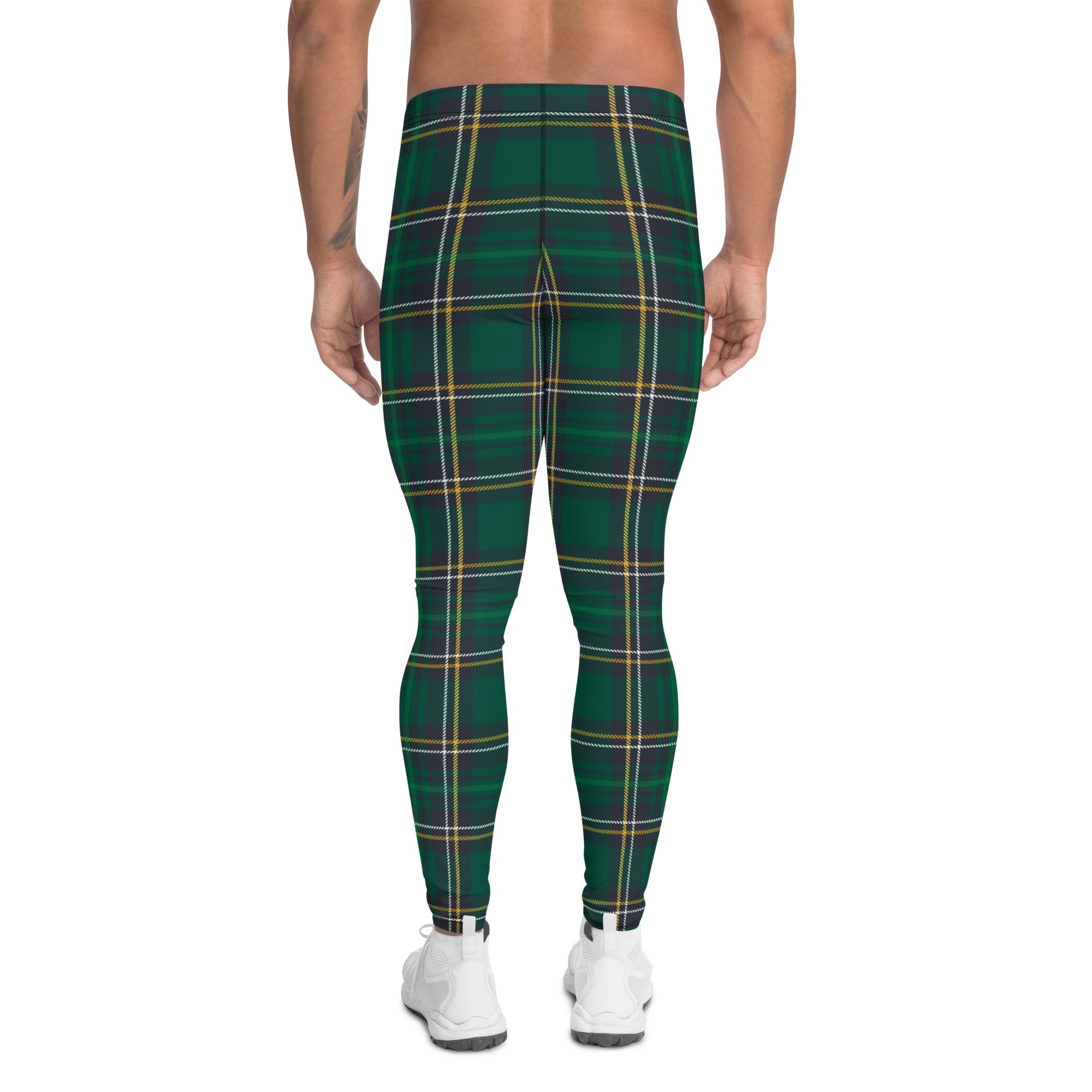 Green Irish Plaid Men's Leggings