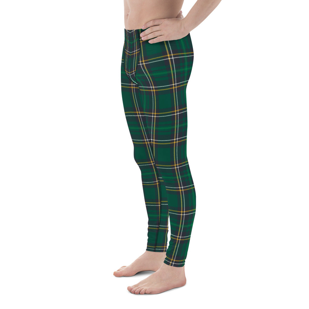 Green Irish Plaid Men's Leggings